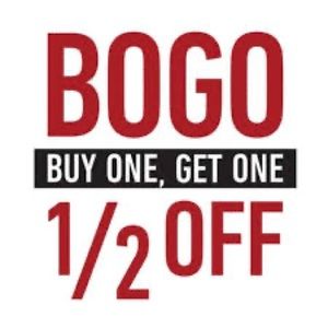 Buy One Get One 1/2 Off!
